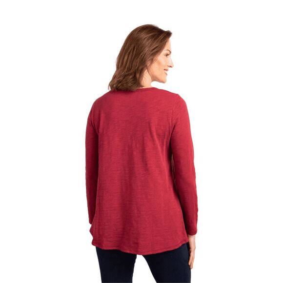 ✨Habitat Cotton Pebble Pocket Sz 2X Tunic In Cranberry✨ - Picture 2 of 11
